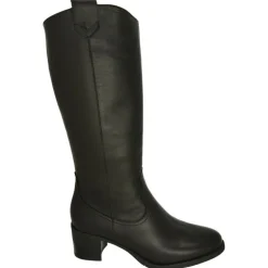 Bota Alta De Piesanto Estilo Texano Con Tacon De Suela Y Horma De Ancho Especial Con Piso De Goma Con Cerco