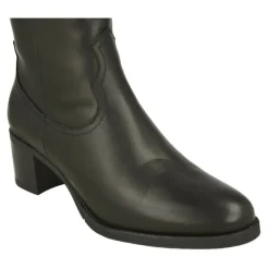 Bota Alta De Piesanto Estilo Texano Con Tacon De Suela Y Horma De Ancho Especial Con Piso De Goma Con Cerco