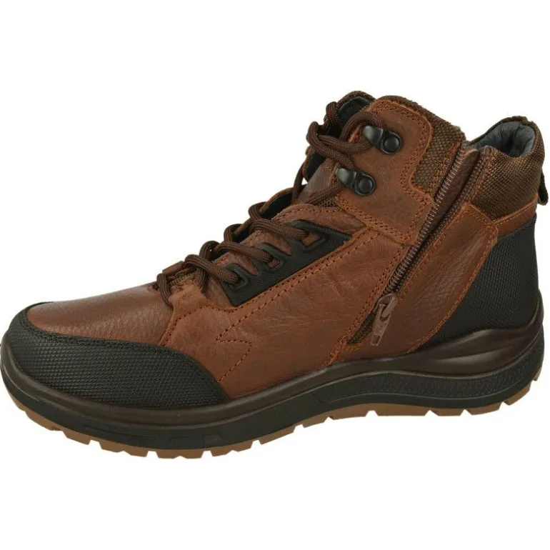 Bota Con Cordones De G Comfort Con Cremallera Lateral Y Membrana Impermeable, Planta Anatomica Extraible Y Piso Cuna Treking