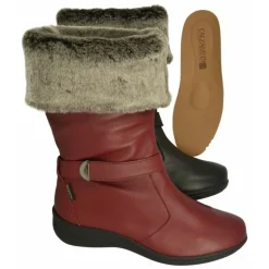 Bota De Calzamedi Con Vuelta De Cuello En Borreguillo Con Piso De Amortiguacion Y Piel Muy Flexible Y Confortable