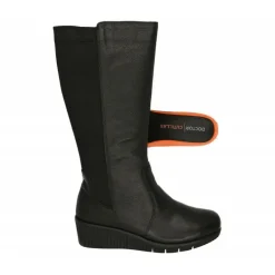 Bota Del Doctor Cutillas En Piel Grabada Con Trasera De Lycra ,Caña De 39 Cm, Piso De Cuna Y Planta De Descanso