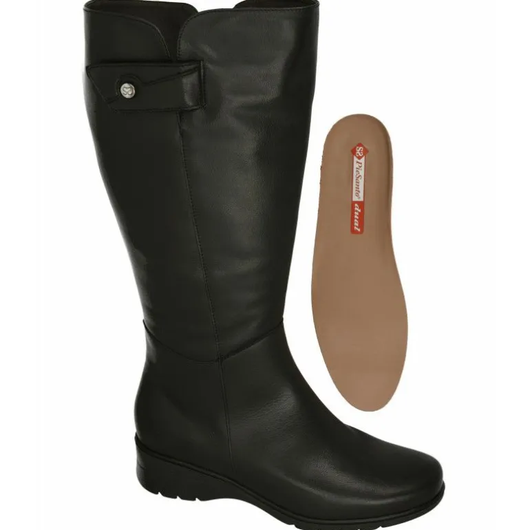 Bota De Piesanto De Pala Lisa Con Velcro En Caña De 44 Cm De Contorno, Planta Extraible Y Piso De Caucho
