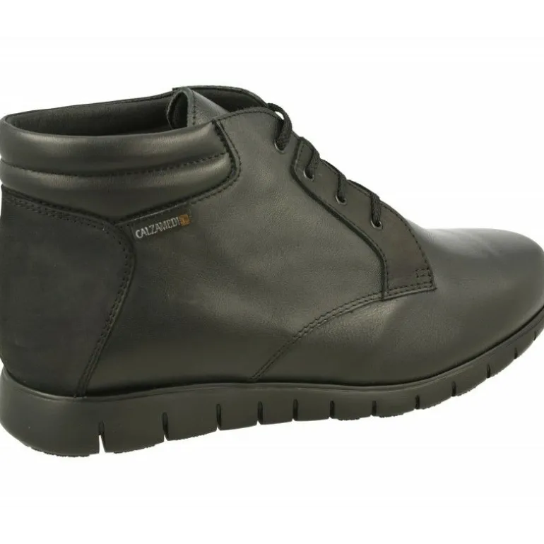 Botin Cordon De Calzamedi En Pala Lisa Con Piso Aligerado Y Planta De Descanso Extraible En Horma De Ancho 14