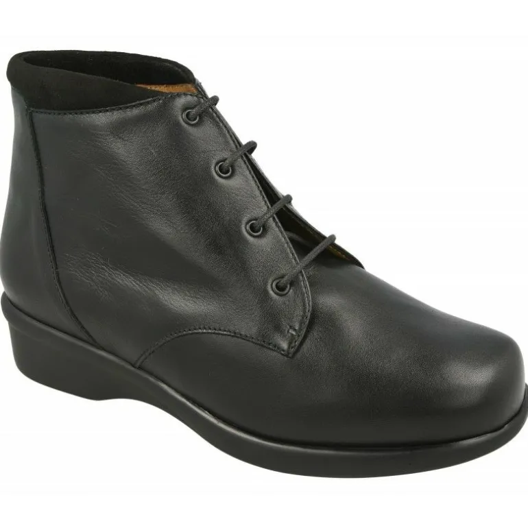 Botin De Alviflex Acordonado En Ancho 14 Con Pala Lisa Y Piso De Poliuretano Aligerado De Pisada Comoda Y Segura