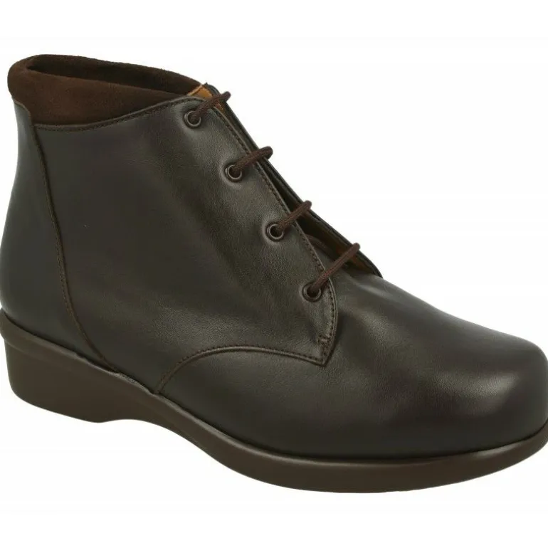 Botin De Alviflex Acordonado En Ancho 14 Con Pala Lisa Y Piso De Poliuretano Aligerado De Pisada Comoda Y Segura