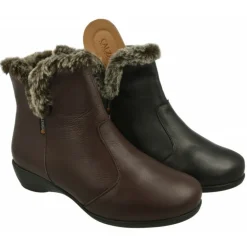 Botin De Calzamedi Con Pala Lisa Y Cremallera Lateral En Ancho 13 Con Piso De Caucho Y Planta Anatomica Movible