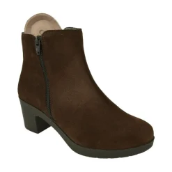 Botin De Comfort Class En Piel Nobuck De Pala Lisa Y Piso De Cuna Tacon Confortable Con Planta Extraible