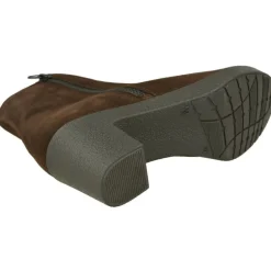 Botin De Comfort Class En Piel Nobuck De Pala Lisa Y Piso De Cuna Tacon Confortable Con Planta Extraible