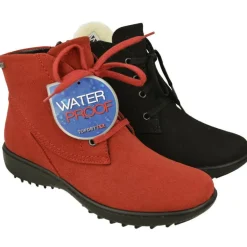 Botin De Cordones De Westland En Antelina Impermeable Con Piso De Cuna De Poliuretano Y Planta Extraible