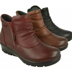 Botin De G Comfort Con Cremallera Lateral Y Planta De Descanso Con Forro De Membrana Impermeable