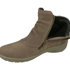Botin De G Comfort De Piel Lisa Impermeable Con Doble Cremallera, Planta De Descanso Extraible Y Piso De Poliuretano