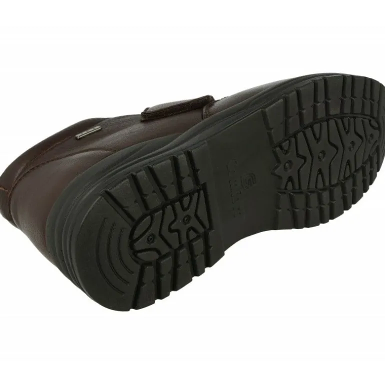 Botin De G Comfort En Piel Grabada Con Membrana Impermeable, Piso De Caucho Y Horma De Ancho Especial Con Planta Extraible