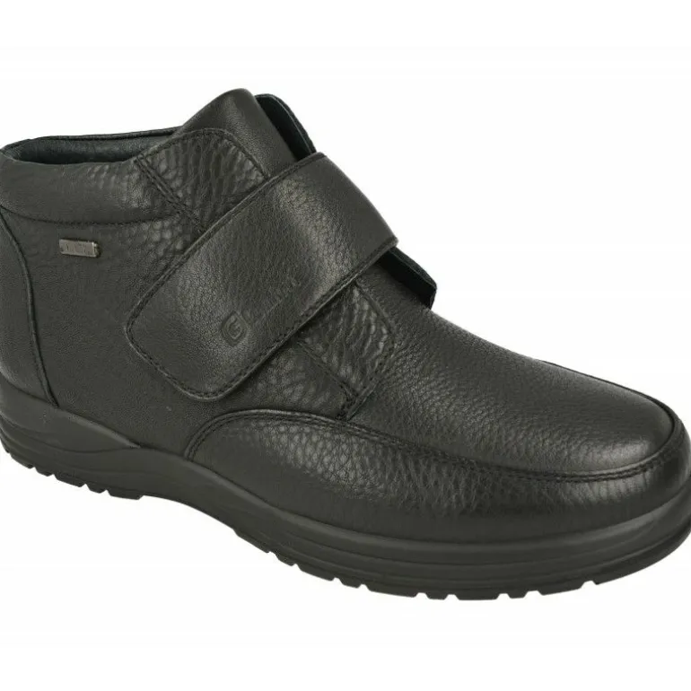 Botin De G Comfort En Piel Grabada Con Membrana Impermeable, Piso De Caucho Y Horma De Ancho Especial Con Planta Extraible