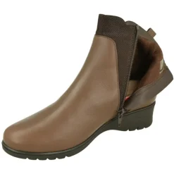 Botin De Piesanto De Pala Lisa Con Elastico Y Cremallera En Caña, Piso De Caucho Y Planta Anatomica Extraible