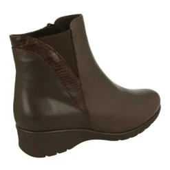 Botin De Piesanto En Piel Lisa Con Lateral Combinado, Piso De Cuna De Caucho Y Planta Extraible