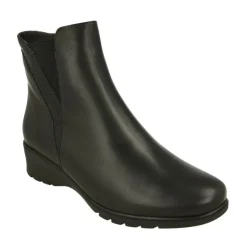 Botin De Piesanto En Piel Lisa Con Lateral Combinado, Piso De Cuna De Caucho Y Planta Extraible