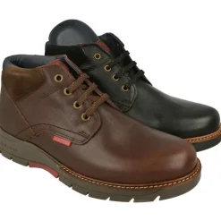 Botin De Tolino Acordonado De Pala Lisa Con Piel Engrasada Y Piso De Caucho Flexible Con Planta Anatomica Extraible