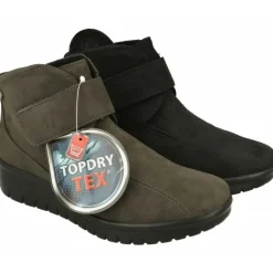 Botin De Westland Antes Romika En Antelina Impermeable Piso De Poliuretano Pala De Velcro Y Planta De Descanso