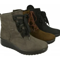 Botin De Westland Antes Romika En Tejido Antelina Impermeable Acordonado Con Planta De Descanso Y Piso De Amortiguacion