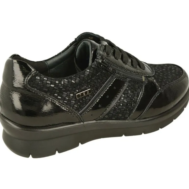Cordon De G-Comfort En Piel Combinada Charol Metal De Horma Ancho 14 Piso De Cuna Ancha Y Planta De Descanso Extraible