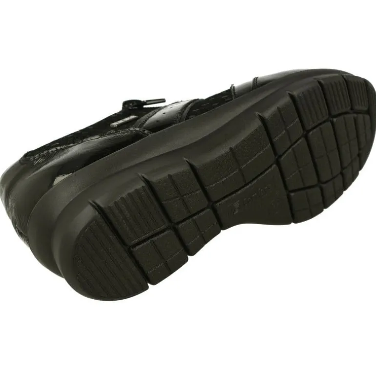 Cordon De G-Comfort En Piel Combinada Charol Metal De Horma Ancho 14 Piso De Cuna Ancha Y Planta De Descanso Extraible