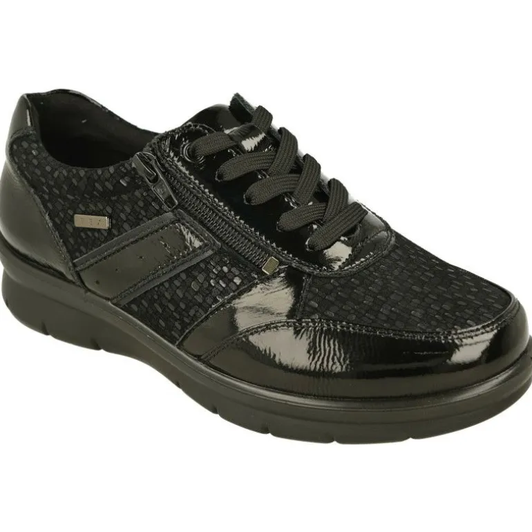 Cordon De G-Comfort En Piel Combinada Charol Metal De Horma Ancho 14 Piso De Cuna Ancha Y Planta De Descanso Extraible