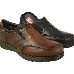 Mocasin De Tolino Con Bordon En Pala Y Piso De Poliuretano Aligerado, Planta De Descanso Extraible Y Horma De Ancho Especial