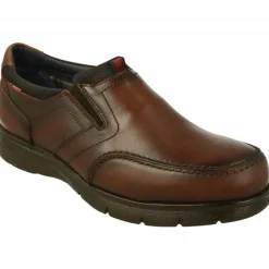 Mocasin De Tolino Con Bordon En Pala Y Piso De Poliuretano Aligerado, Planta De Descanso Extraible Y Horma De Ancho Especial