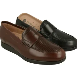 Mocasin En Piel De Piesanto, Plantilla Movible Piso Poliuretano.