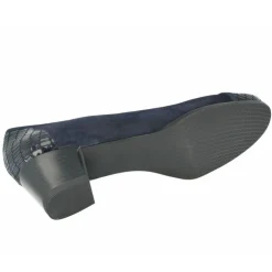 Salón De Tacon Comfort Class Combinado En Ante Y Charol Con Planta Anatomica Movible Y Tacon De 3,5Cm