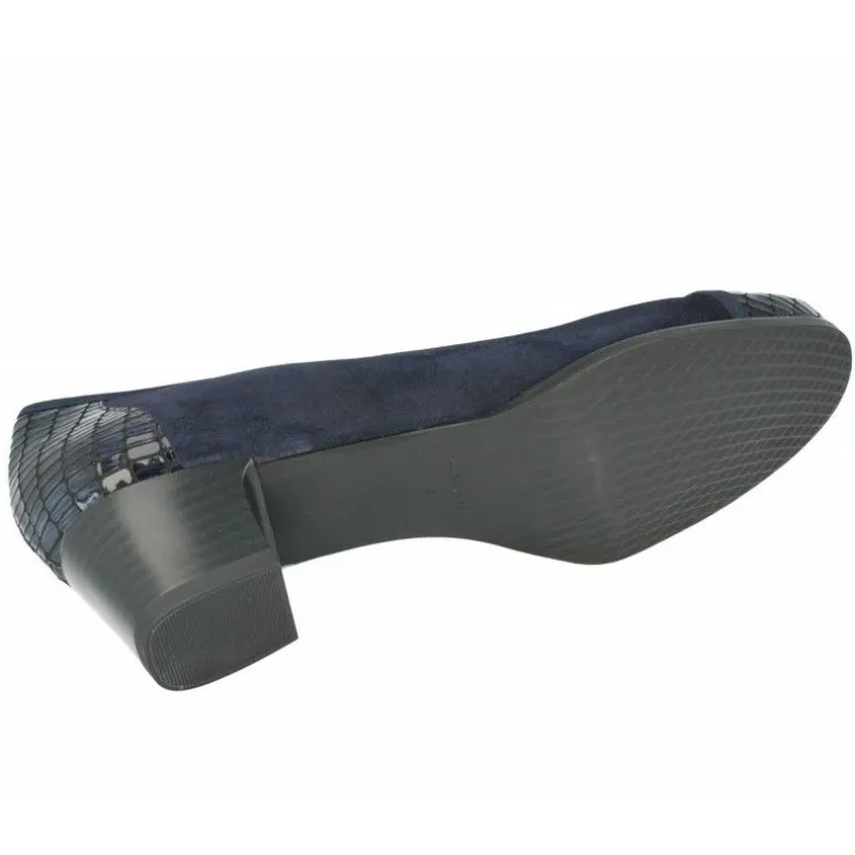 Salón De Tacon Comfort Class Combinado En Ante Y Charol Con Planta Anatomica Movible Y Tacon De 3,5Cm