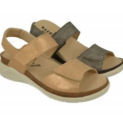 Sandalia De Baerchi Con Doble Tira De Velcro Ajustable, Planta Anatomica Y Forro De Piel Interior Transpirable.