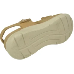 Sandalia De Baerchi Con Doble Tira De Velcro Ajustable En Piel Vacuna, Planta Anatomica Extraible Y Piso De Poliuretano