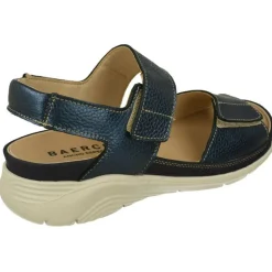 Sandalia De Baerchi Con Doble Tira De Velcro Ajustable En Piel Vacuna Y Piso De Poliuretano Con Planta Extraible