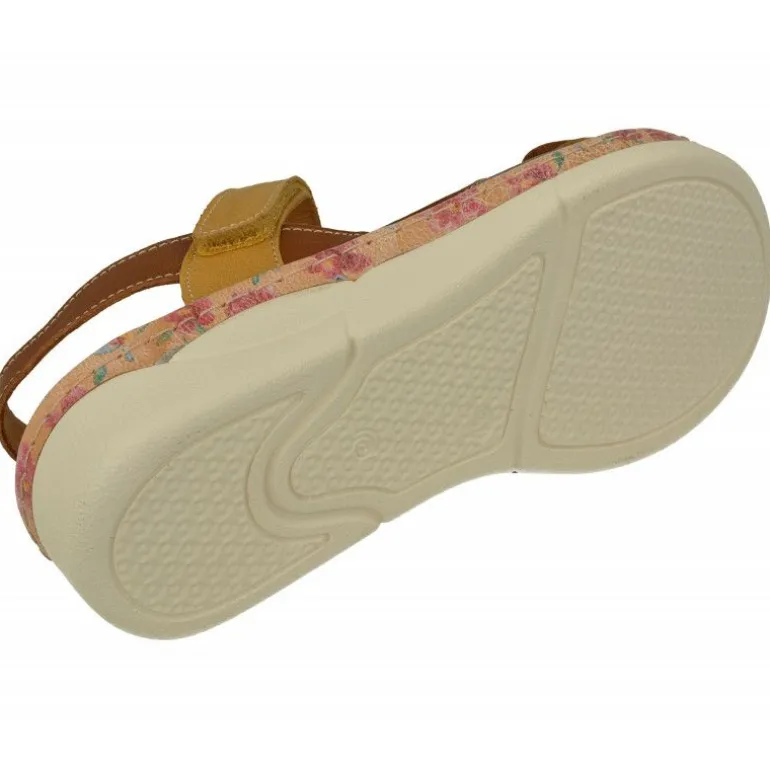 Sandalia De Comfort Class Con Tiras De Velcro Combinadas, Planta Anatomica Extraible Y Piso De Poliuretano
