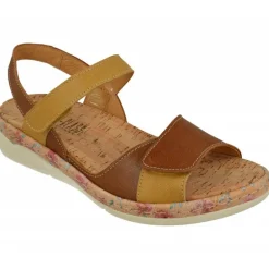 Sandalia De Comfort Class Con Tiras De Velcro Combinadas, Planta Anatomica Extraible Y Piso De Poliuretano