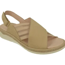Sandalia De Comfort Class Con Tira Cruzada Y Elasticos Laterales, Piso De Poliuretano Y Planta Extraible