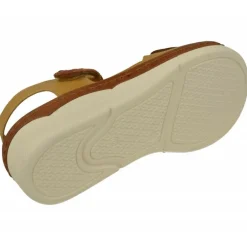 Sandalia De Comfort Class Con Tiras Trenzadas Combinadas Con Nobuck De Ajuste De Velcro Y Planta De Descanso Extraible