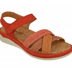 Sandalia De Comfort Class De Tiras Cruzadas Trenzadas Con Planta Anatomica Extraible Y Piso De Poliuretano