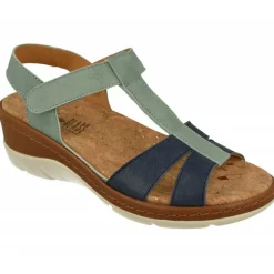 Sandalia De Comfort Class De Tiras Cruzadas Combinadas, Planta Anatomica Extraible Y Cuna De Poliuretano Forrada Cuero