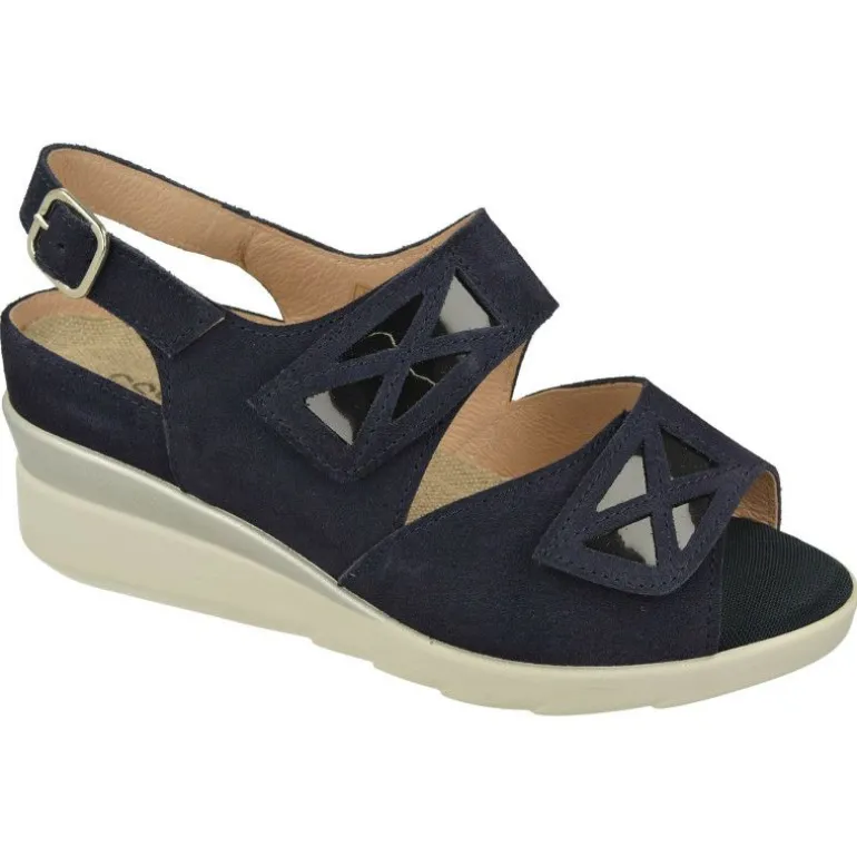 Sandalia De Comfort Class (Essential) Con Doble Tira De Velcro Ajustable En Piel Nobuck Y Planta Extraible, Piso De Cuna Ligera