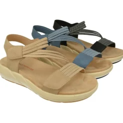 Sandalia De Doctor Cutillas Con Tiras De Tejido Elastico Y Doble Ajuste De Velcro, Planta Anatomica Y Piso De Amortiguacion