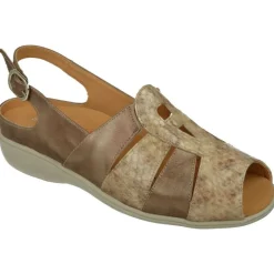 Sandalia De Doctor Cutillas De Tiras Cruzadas En Piel Combinada. Horma Muy Confortable Y Plantilla Anatomica Extraible