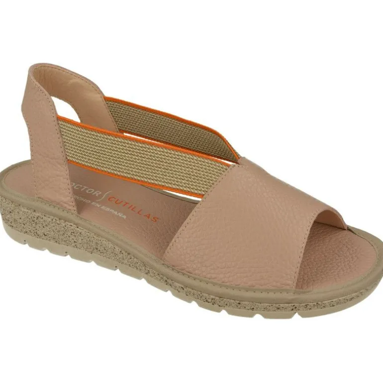 Sandalia De Doctor Cutillas Estilo Menorquina Con Elasticos Laterales Y Piso Pluma Microporoso