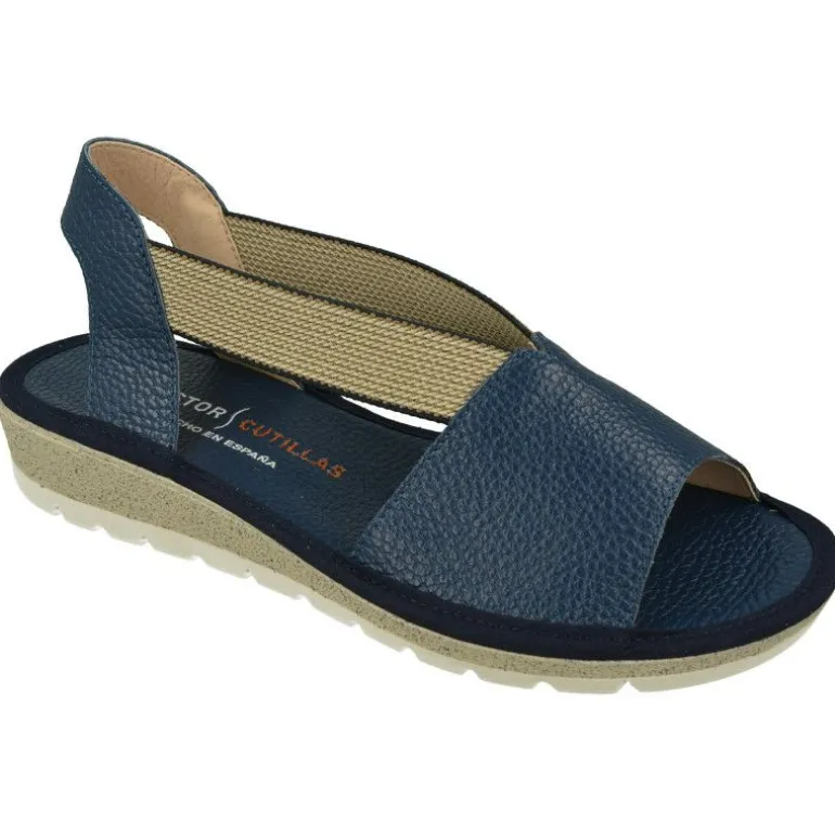 Sandalia De Doctor Cutillas Estilo Menorquina Con Elasticos Laterales Y Piso Pluma Microporoso