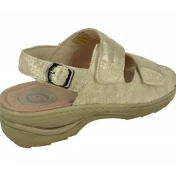 Sandalia De G Comfort De Doble Tira De Velcro Con Licra Elastica Adaptable, Planta De Descanso Extraible Y Piso De Caucho