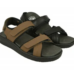Sandalia De G Comfort De Tiras Cruzadas Con Ajuste De Velcro Y Planta De Descanso Extraible