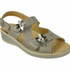 Sandalia Del Doctor Cutillas Con Doble Velcro Y Flor En Pala Con Piso De Descanso Y Palnta Anatomica Extraible