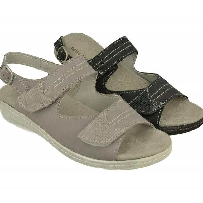 Sandalia Del Doctor Cutillas Con Doble Velcro Ajustable En Pala Con Plantilla Anatomica Y Piso De Caucho