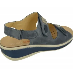 Sandalia Del Doctor Cutillas Con Doble Tira De Velcro En Pala De Piel Engrasada Con Planta Extraible Movible Y Poliuretano